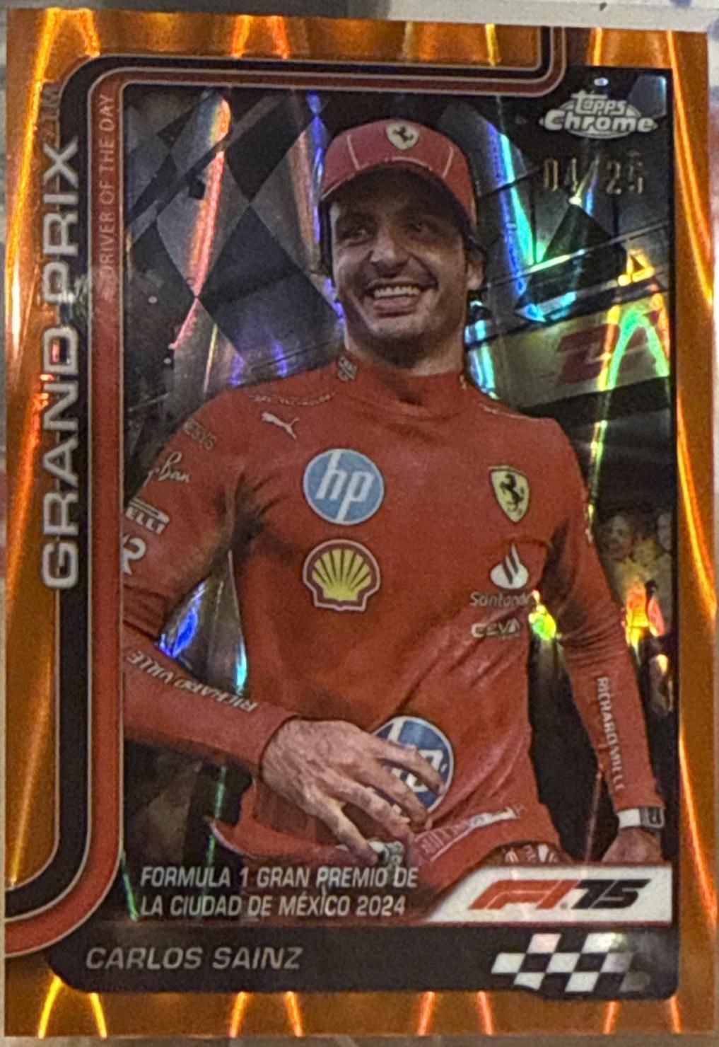 Carlos Sainz [Orange RayWave Refractor] #141