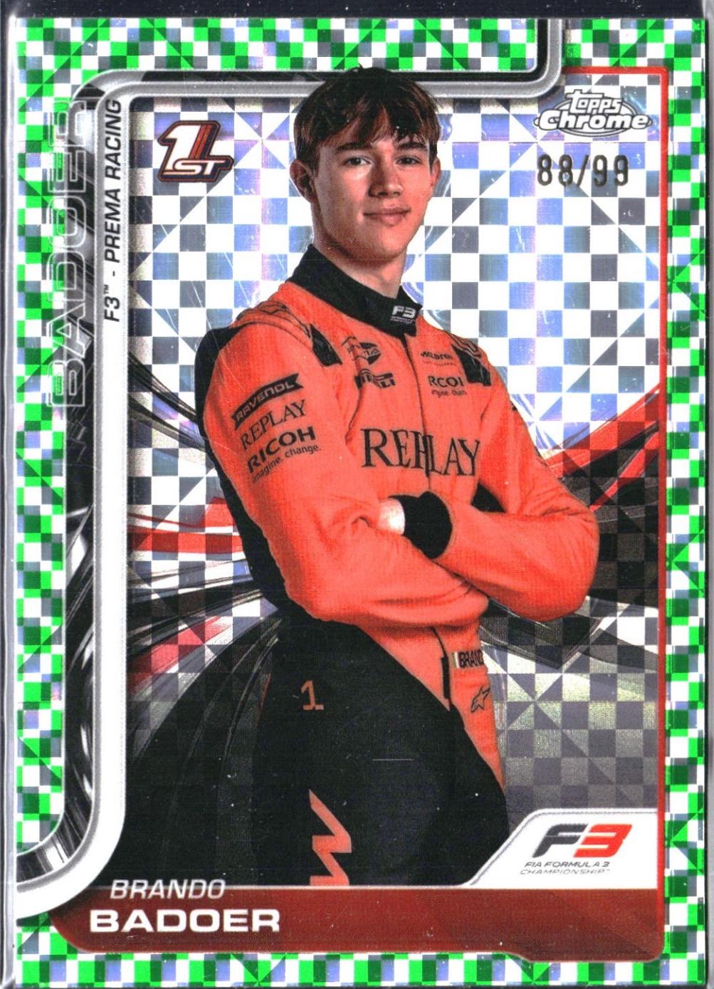 Brando Badoer [Green Checker Flag Refractor] #44
