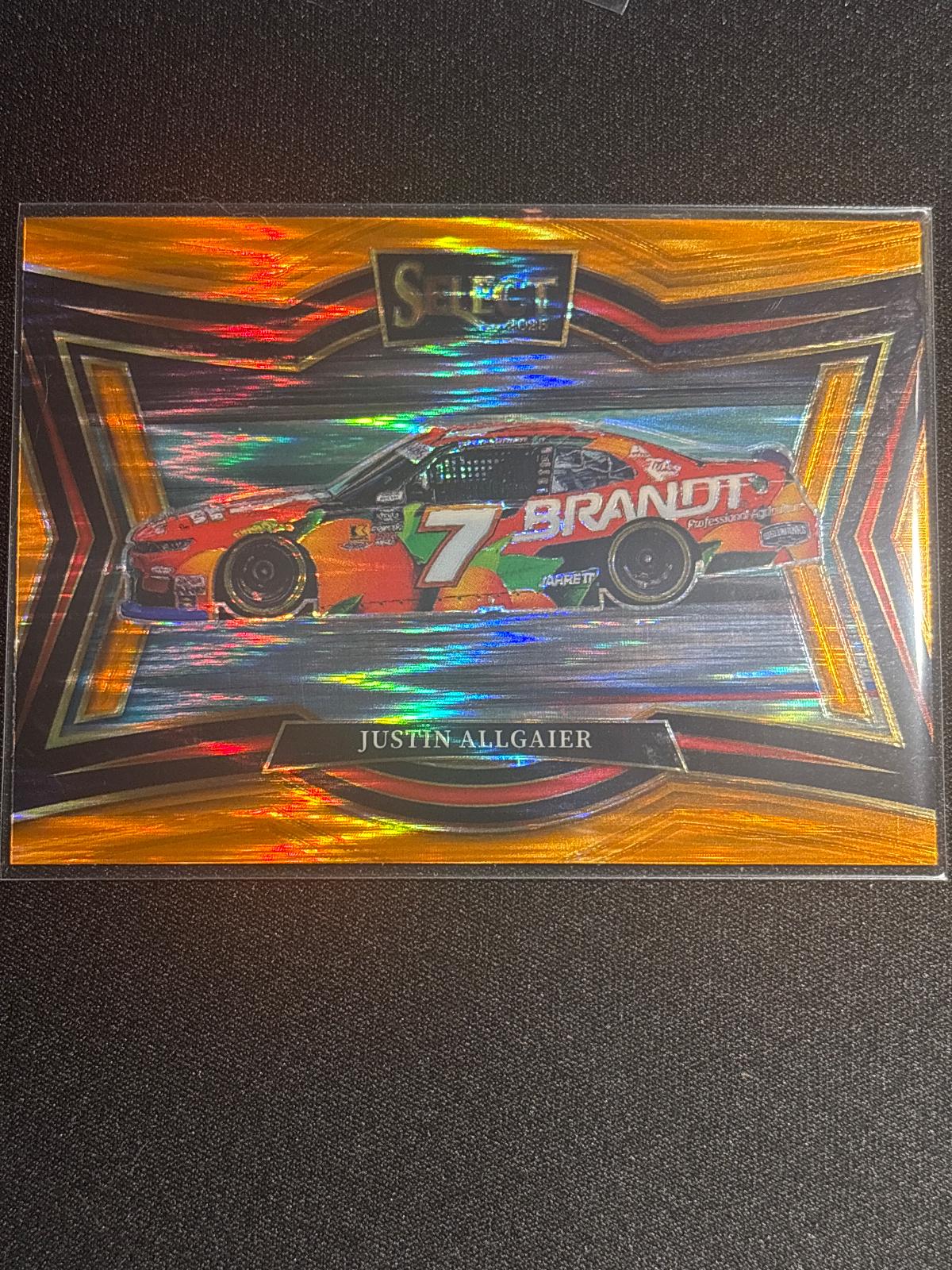 Justin Allgaier [Orange Flash Prizm] #183