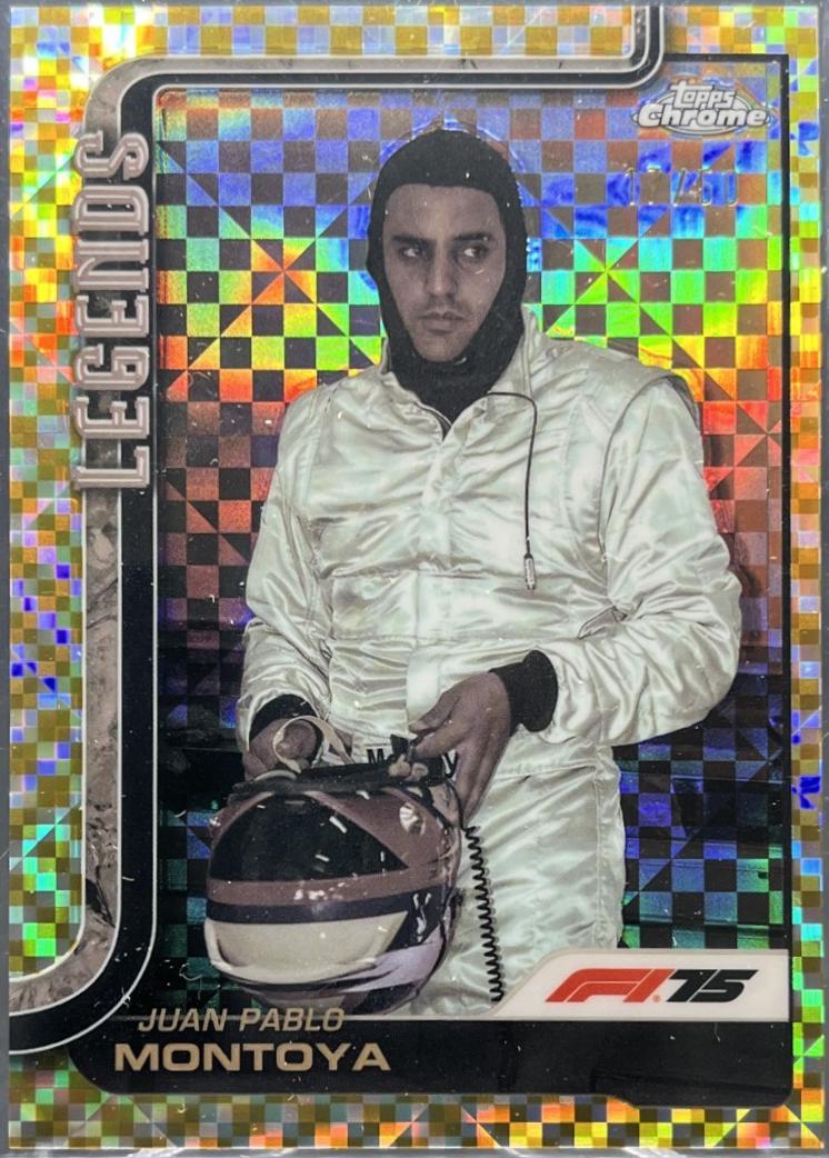 Juan Pablo Montoya [Gold Checker Flag Refractor] #156