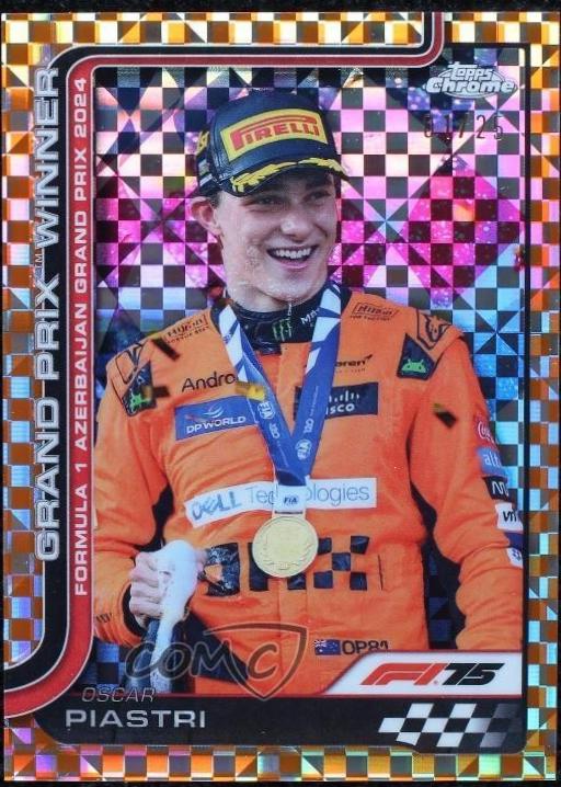 Oscar Piastri [Orange Checker Flag Refractor] #109