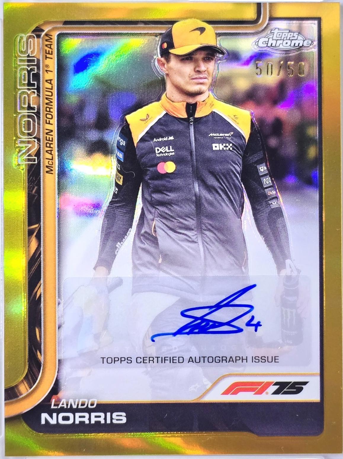 Lando Norris [Gold Refractor] #CAC-NOR