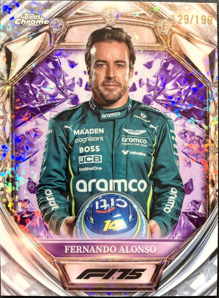 Fernando Alonso [Purple Mini-Diamond Refractor] #D75-9