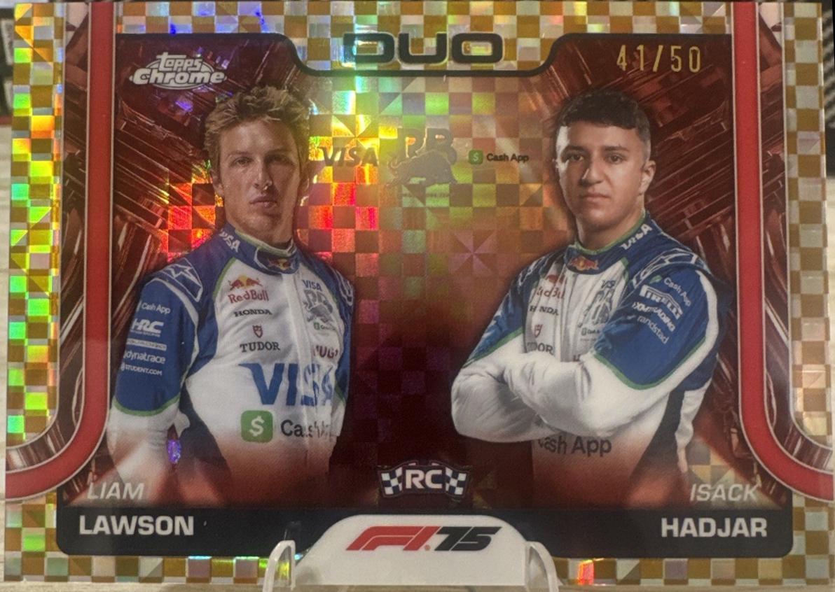 Liam Lawson / Isack Hadjar [Gold Checker Flag Refractor] #169