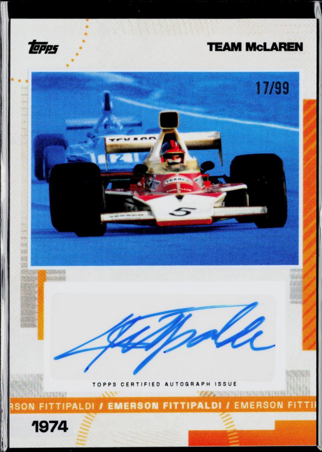 Emerson Fittipaldi [Blue Autograph Vintage]