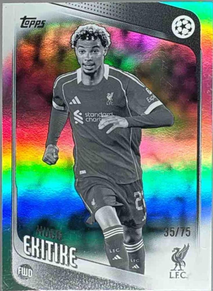 Hugo Ekitike [Black White Foil] #176