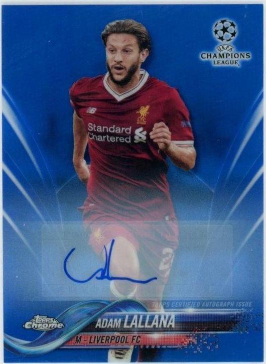 Adam Lallana [Autograph Blue Refractor] #19