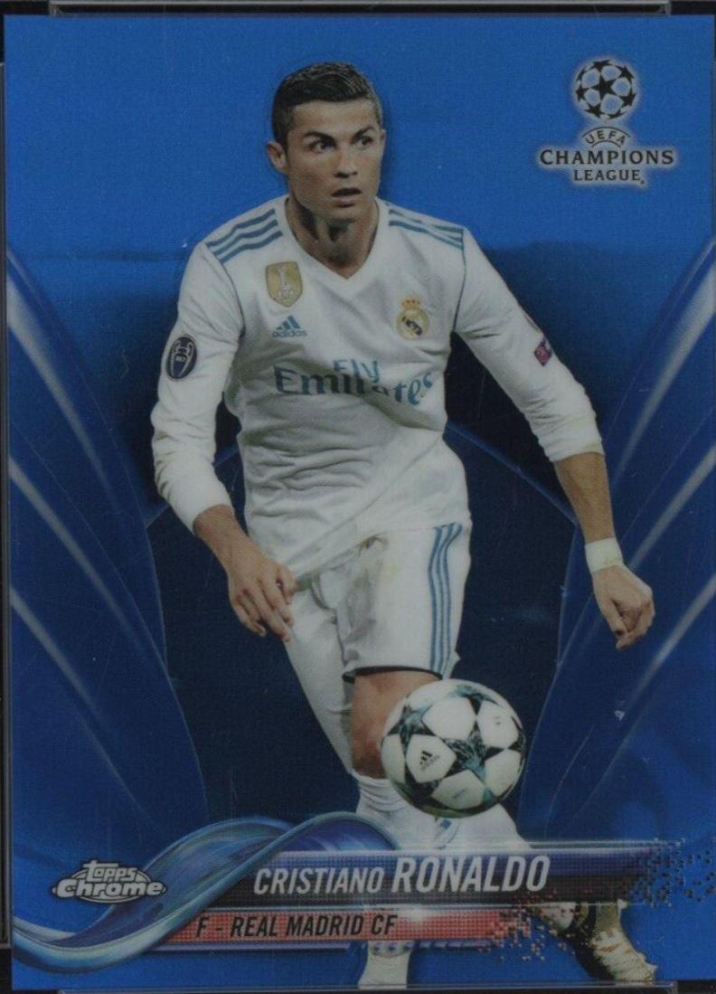 Cristiano Ronaldo [With Ball Blue Refractor] #93