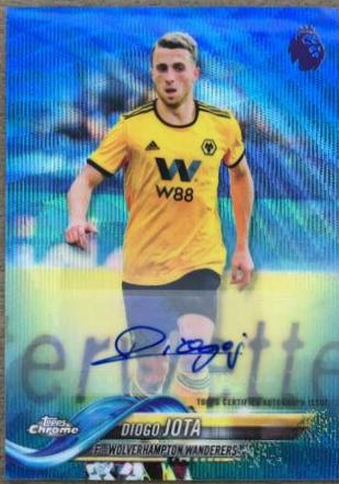Diogo Jota [Autograph Blue Wave Refractor] #9