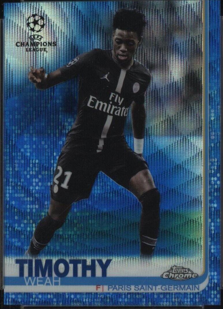 Timothy Weah [Blue Wave Refractor] #92