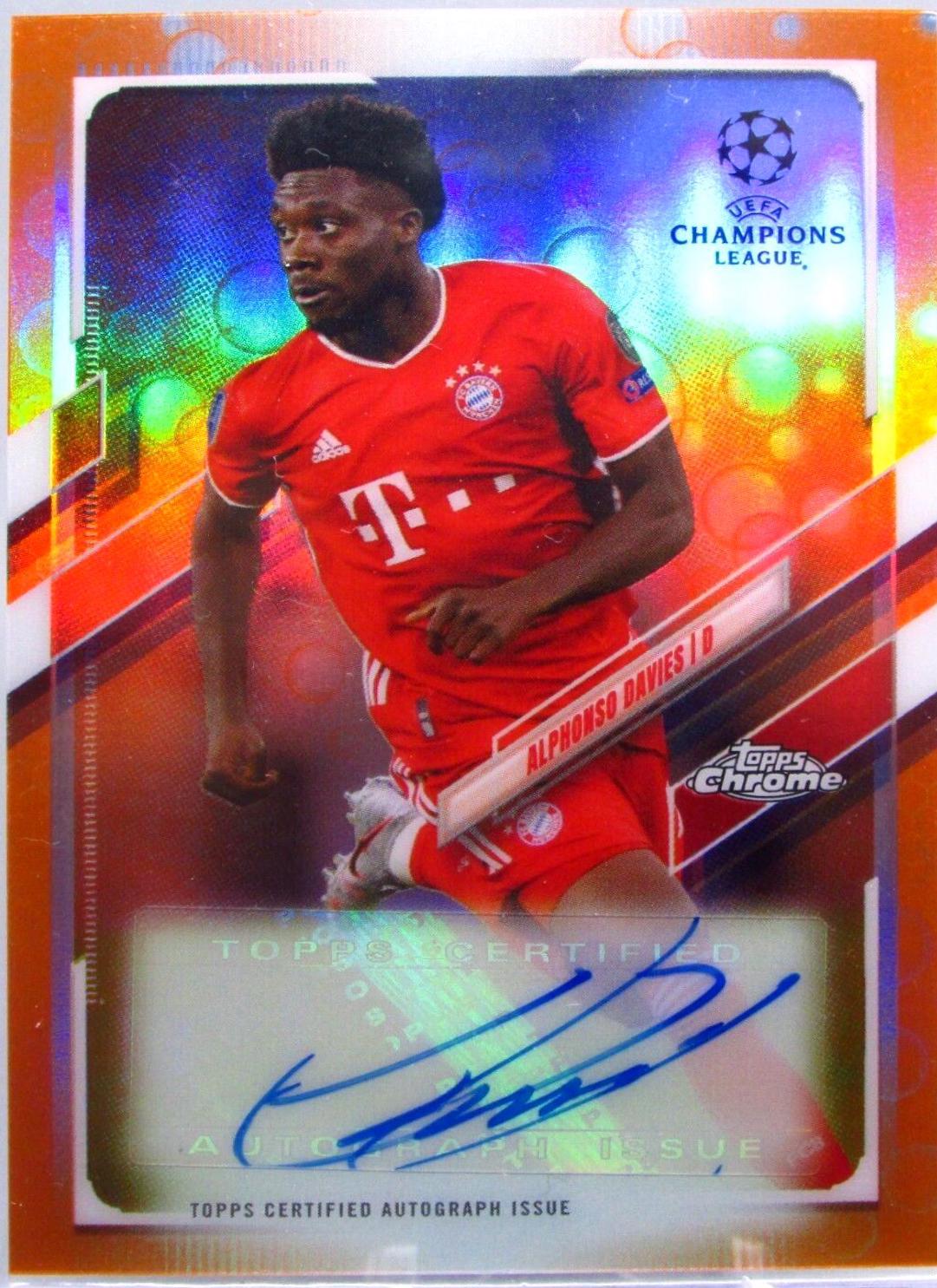 Alphonso Davies [Orange Bubbles Refractor] #CA-ADV