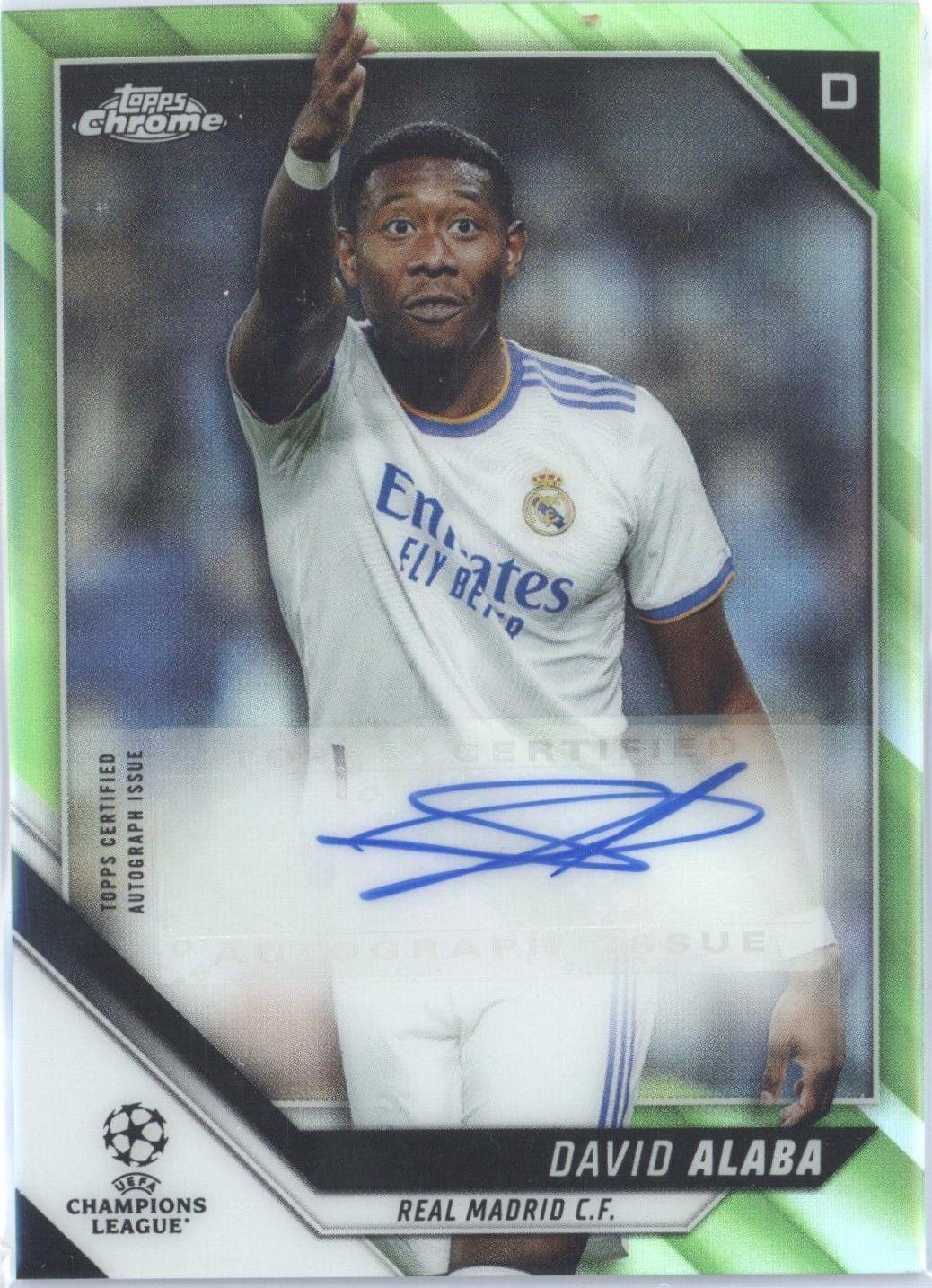 David Alaba [Neon Green Refractor] #CA-DA