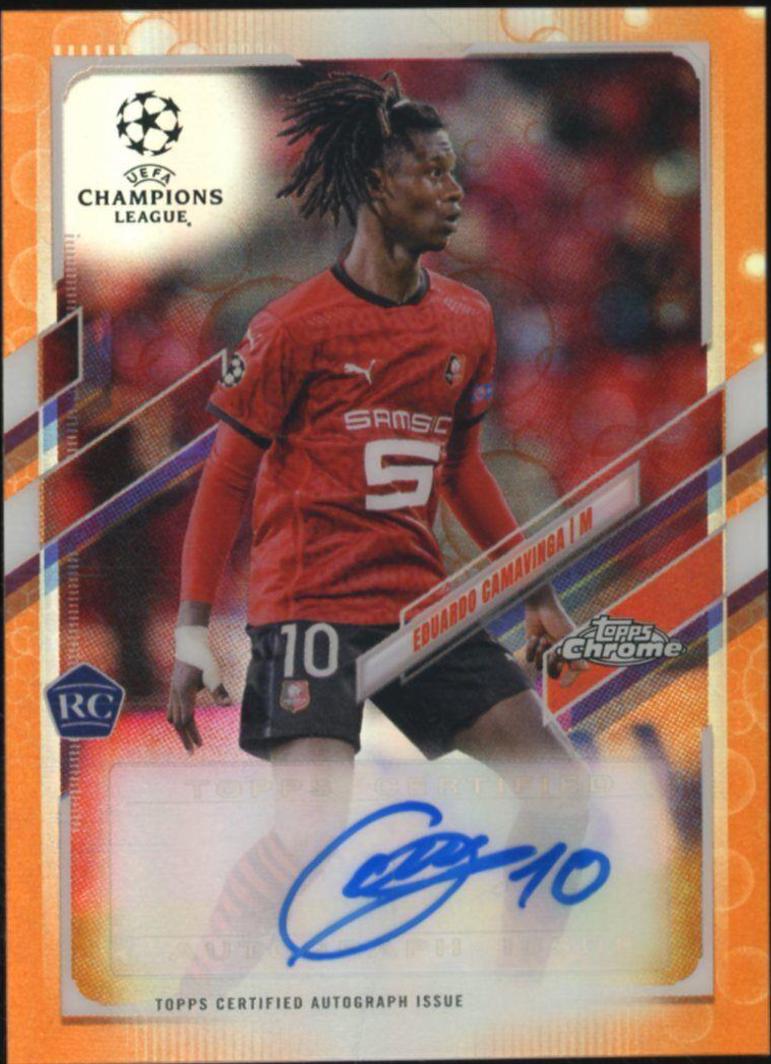 Eduardo Camavinga [Orange Bubbles Refractor] #CA-EC