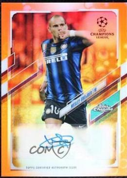 Wesley Sneijder [Orange Bubbles Refractor] #CA-WS