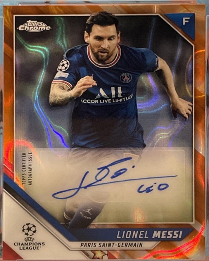 Lionel Messi [Orange Lava Refractor] #CA-LM