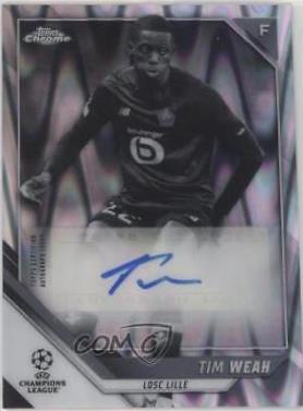 Tim Weah [Black & White Ray Wave Refractor] #CA-TW