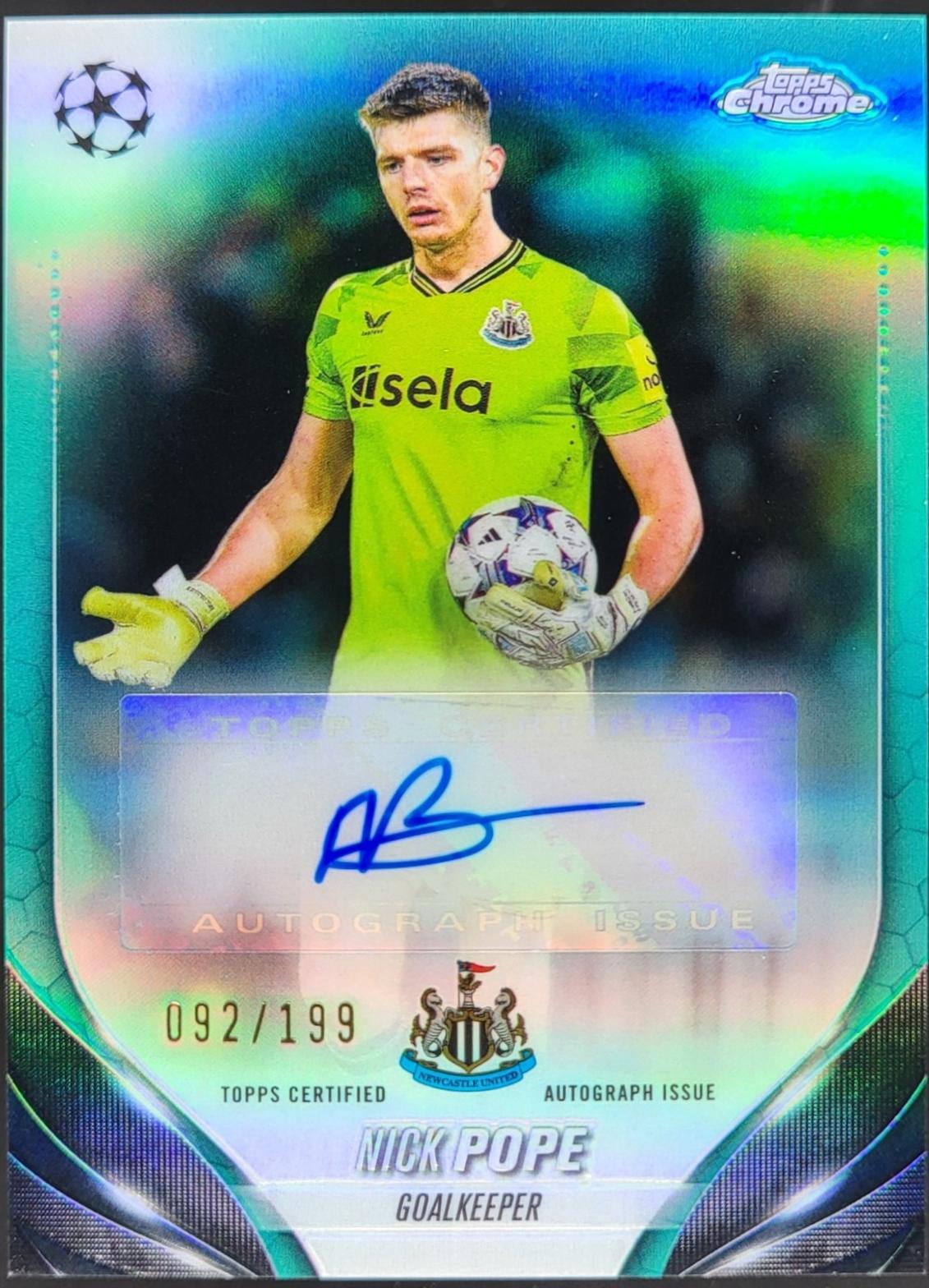 Nick Pope [Aqua Refractor] #CA-NP