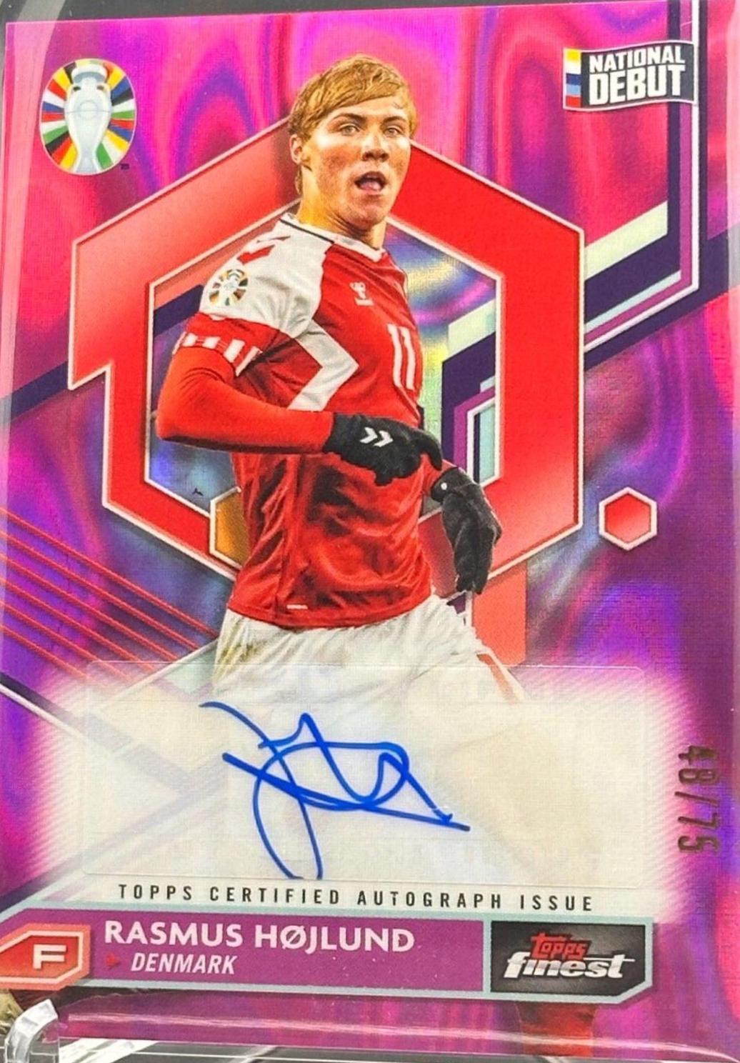 Rasmus Hojlund [Fuchsia Lava Refractor] #BCA-RH