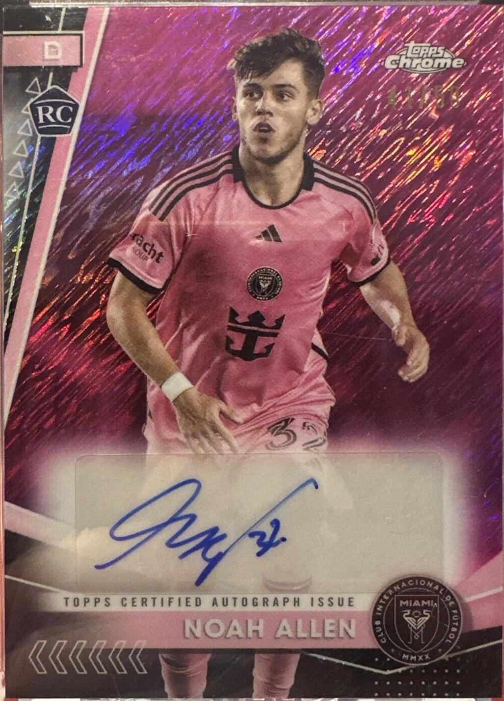 Noah Allen [Shimmer Pink Refractor Mania Pink X-Fractor] #CA-NA