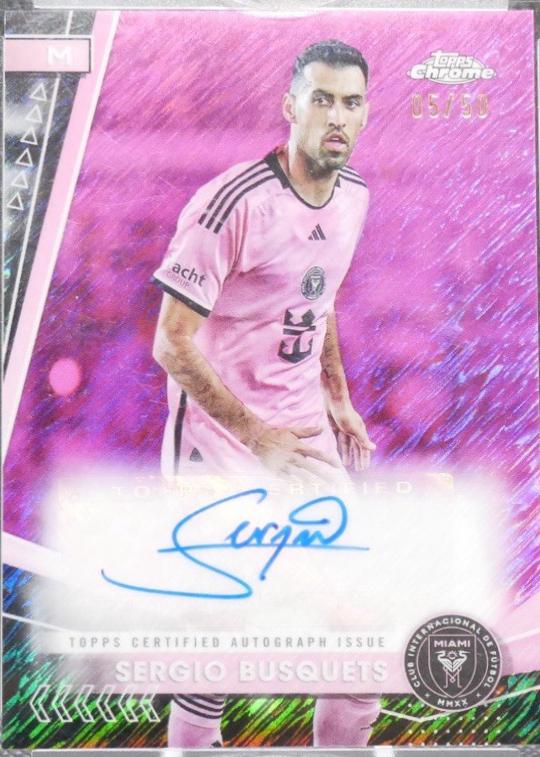 Sergio Busquets [Shimmer Pink Refractor Mania Pink X-Fractor] #CA-SB