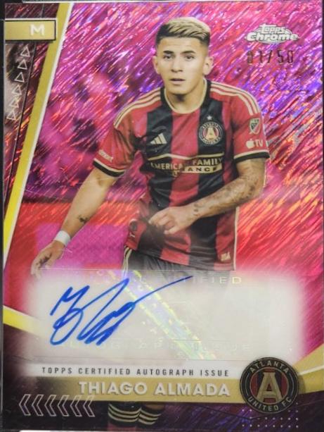 Thiago Almada [Shimmer Pink Refractor Mania Pink X-Fractor] #CA-TA
