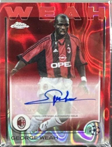 George Weah [Red Lava Refractor] #CA-GW