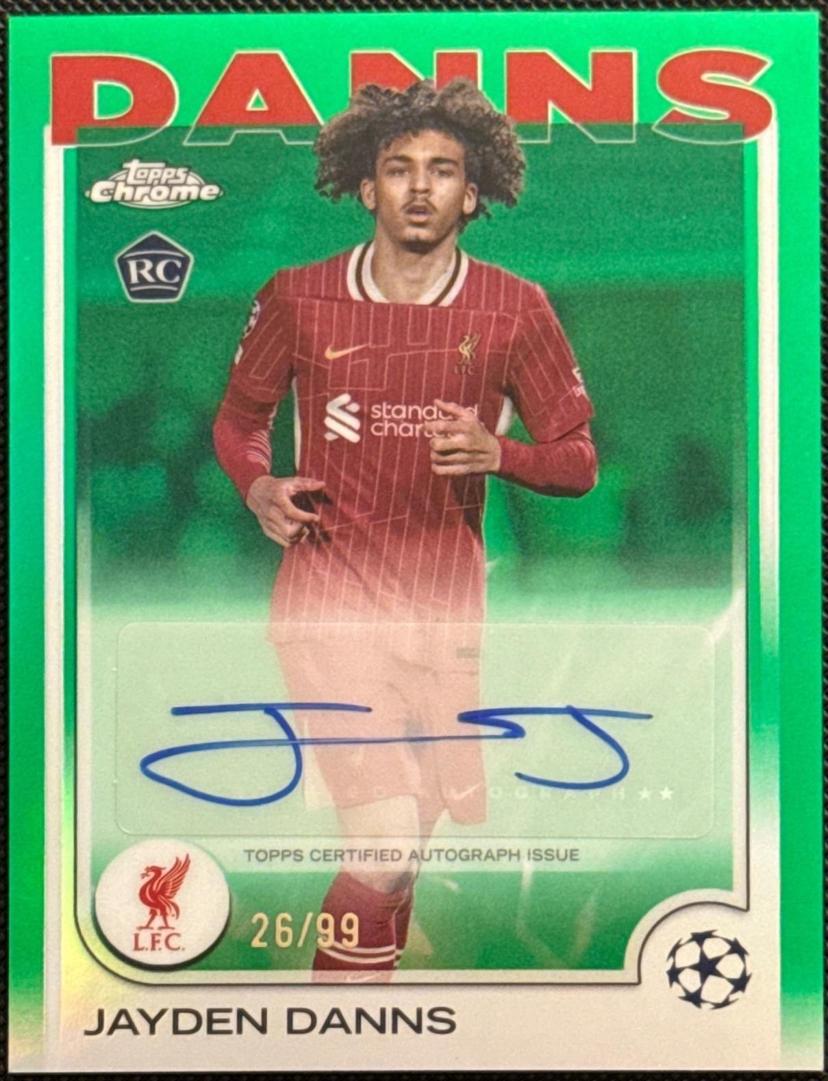 Jayden Danns [Green Refractor] #CA-JD