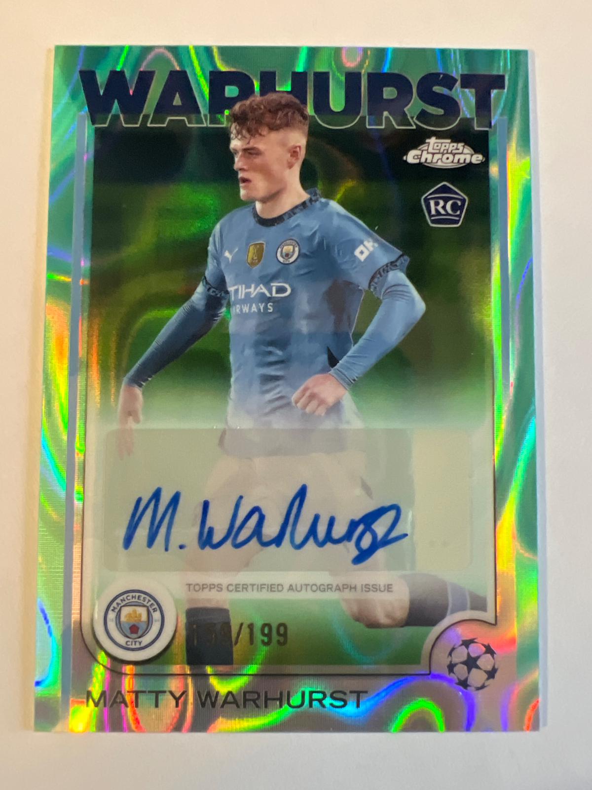 Matty Warhurst [Aqua Refractor] #CA-MW