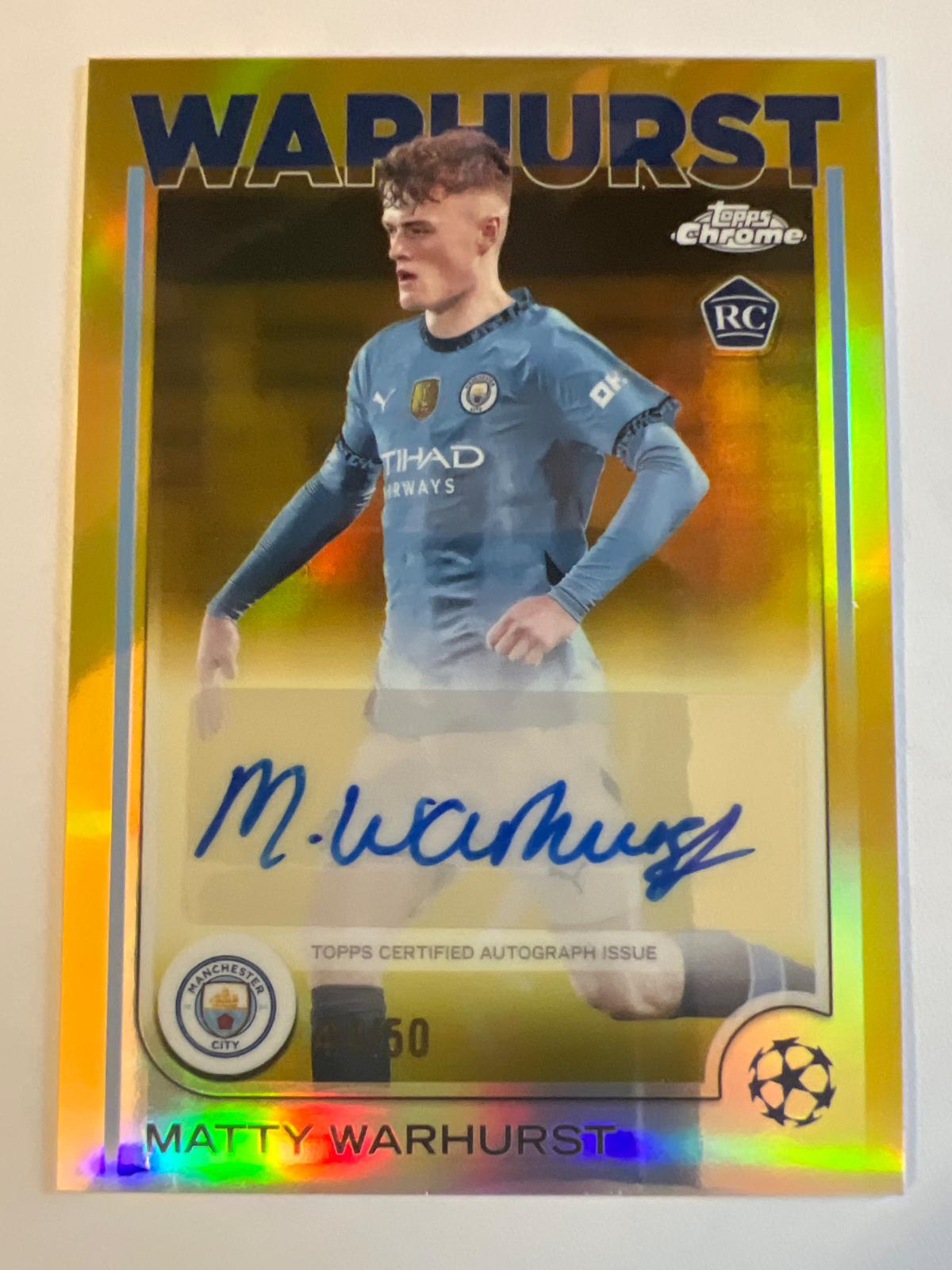 Matty Warhurst [Gold Refractor] #CA-MW