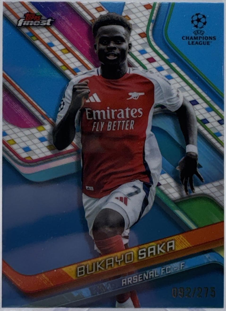 Bukayo Saka [Sky Blue Refractor] #77