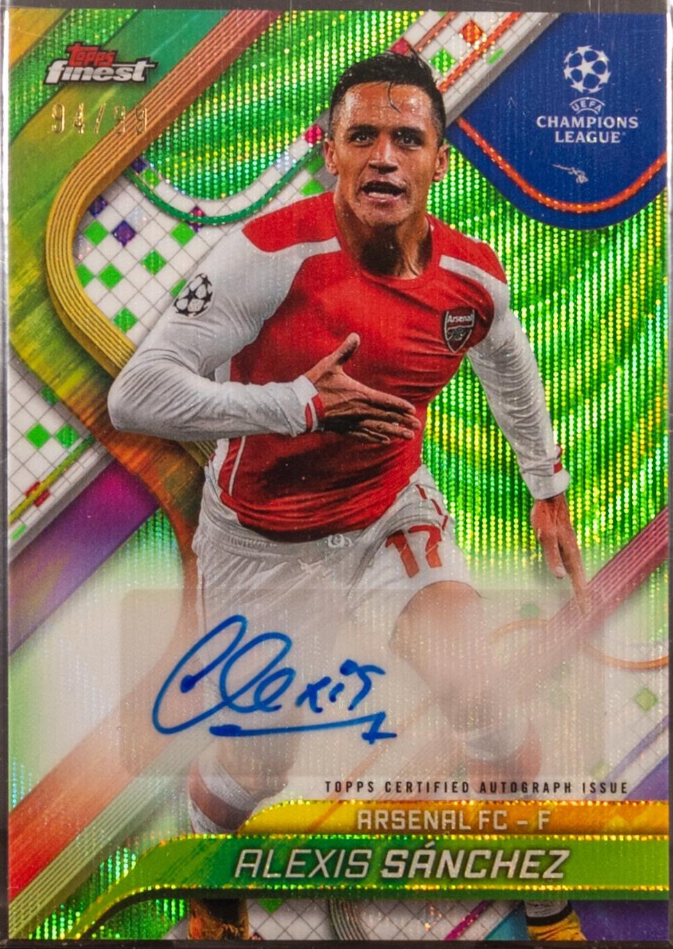 Alexis Sanchez [Neon Green Wave Refractor] #BA-AX