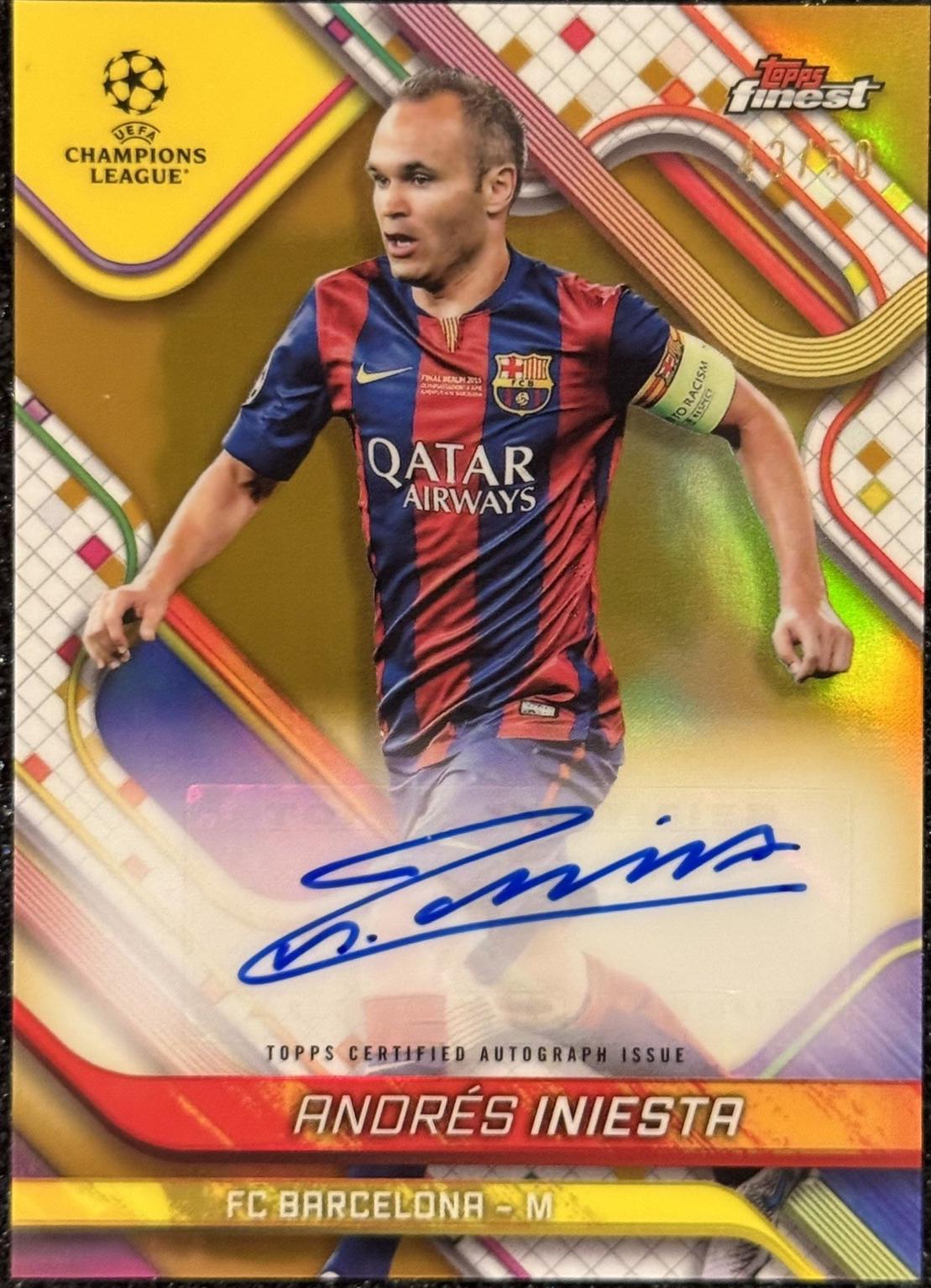 Andres Iniesta [Gold Refractor] #BA-IN