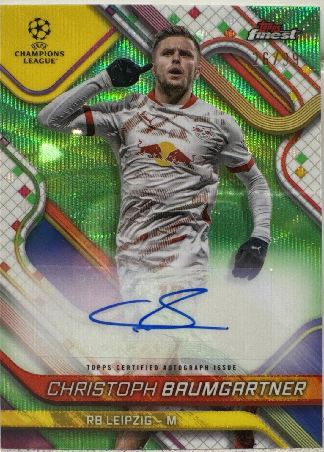Christoph Baumgartner [Neon Green Refractor] #BA-CB