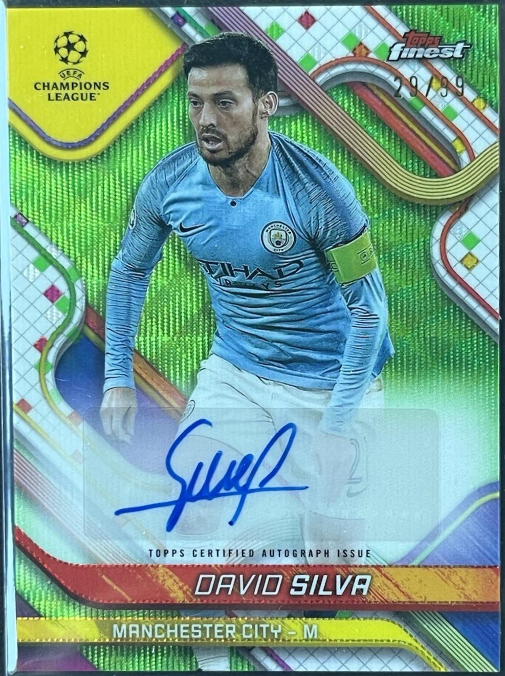 David Silva [Neon Green Refractor] #BA-DS