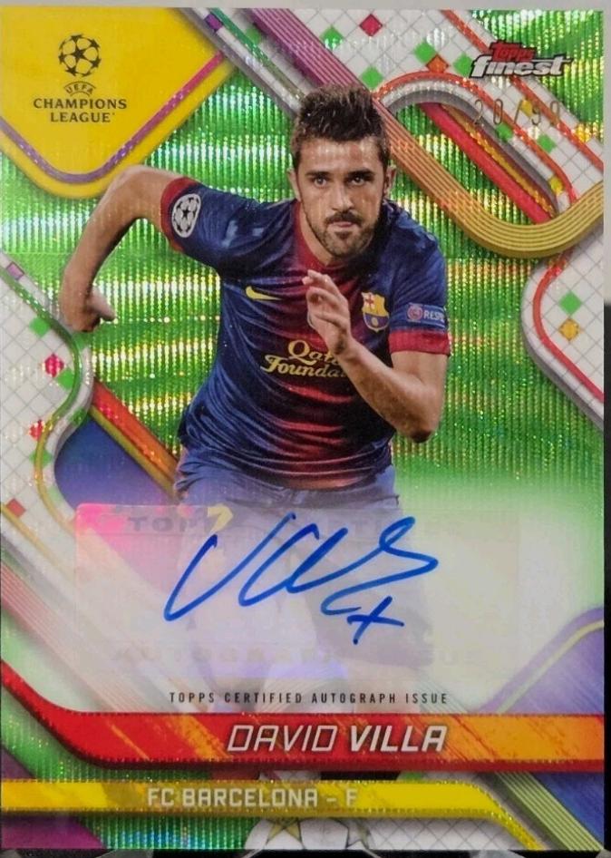 David Villa [Neon Green Wave Refractor] #BA-VA