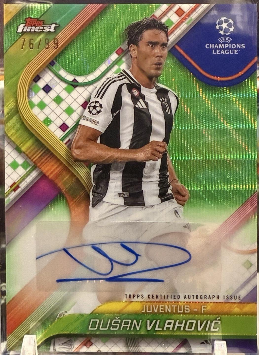 Dusan Vlahovic [Neon Green Wave Refractor] #BA-DV