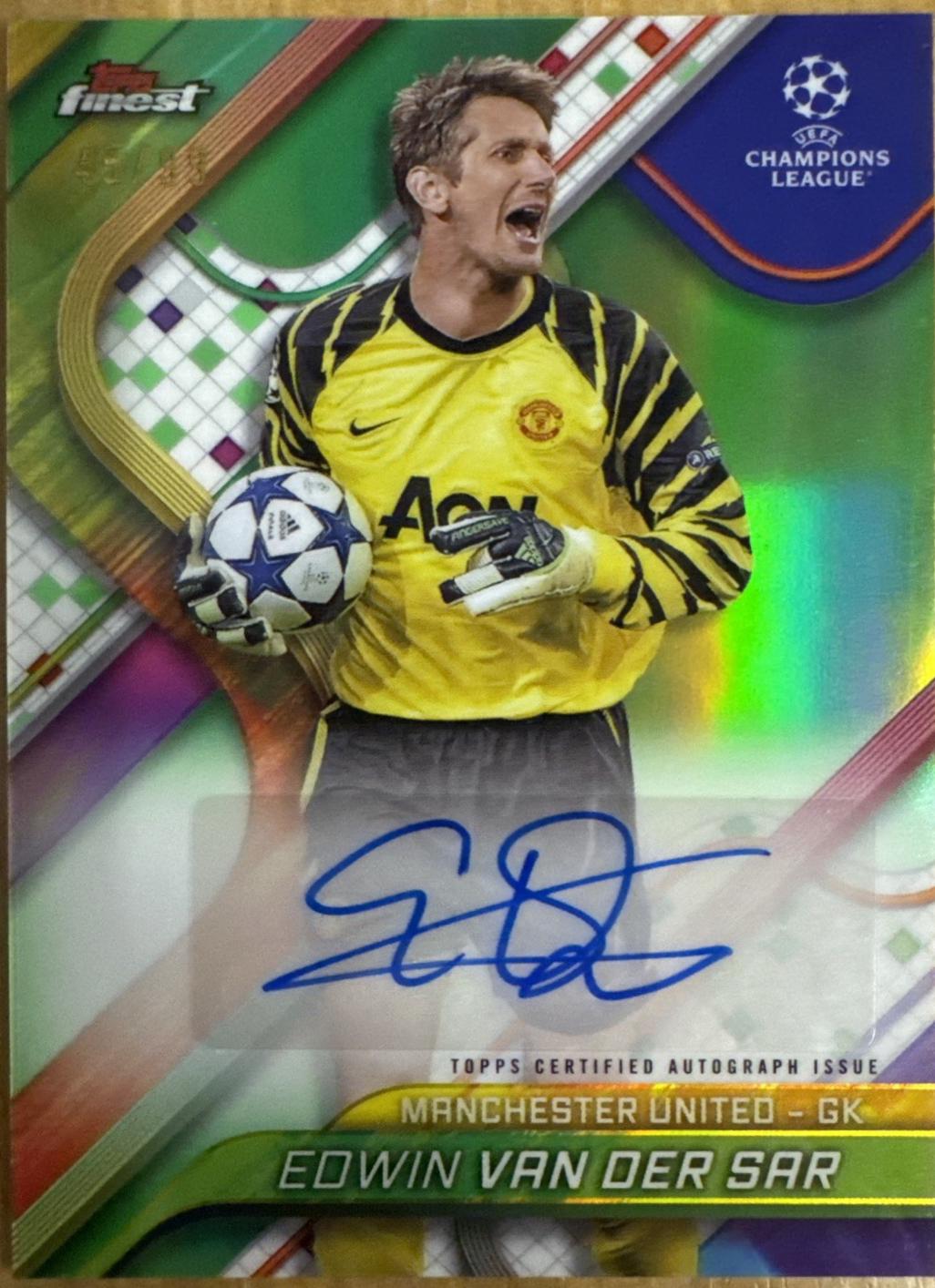 Edwin van der Sar [Neon Green Refractor] #BA-EV