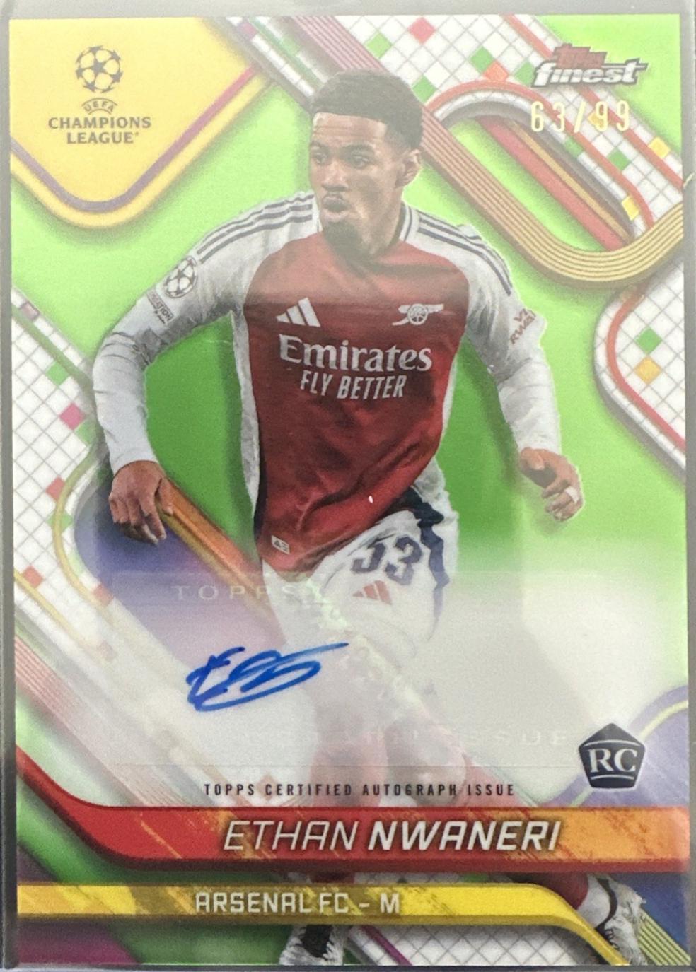 Ethan Nwaneri [Neon Green Refractor] #BA-ET