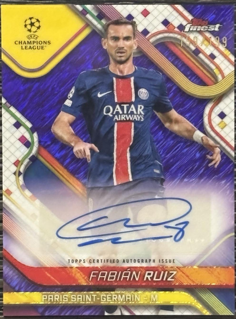 Fabian Ruiz [Purple Shimmer Refractor] #BA-RZ