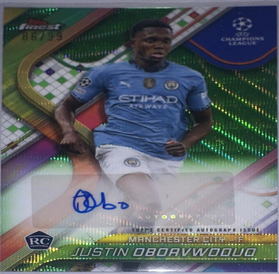 Justin Oboavwoduo [Neon Green Wave Refractor] #BA-JO