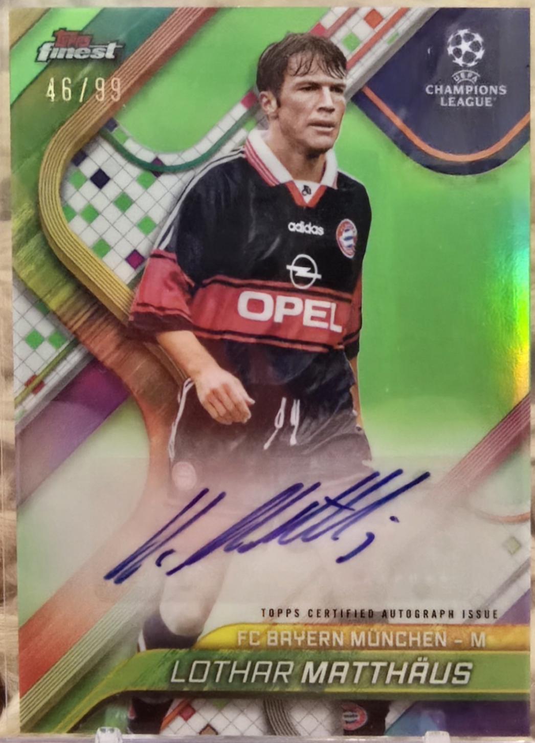 Lothar Matthaus [Neon Green Refractor] #BA-LO