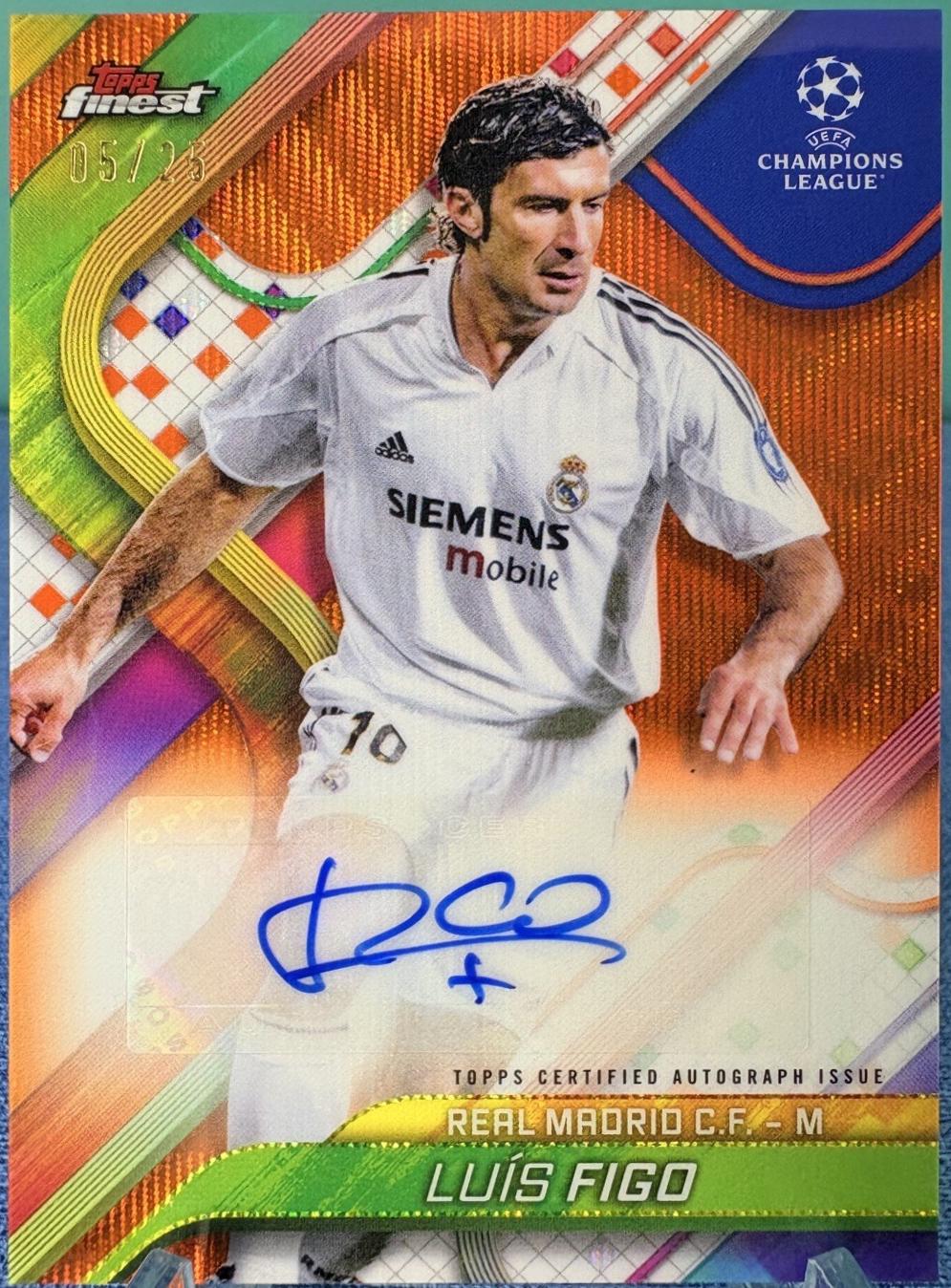 Luis Figo [Orange Wave Refractor] #BA-LF