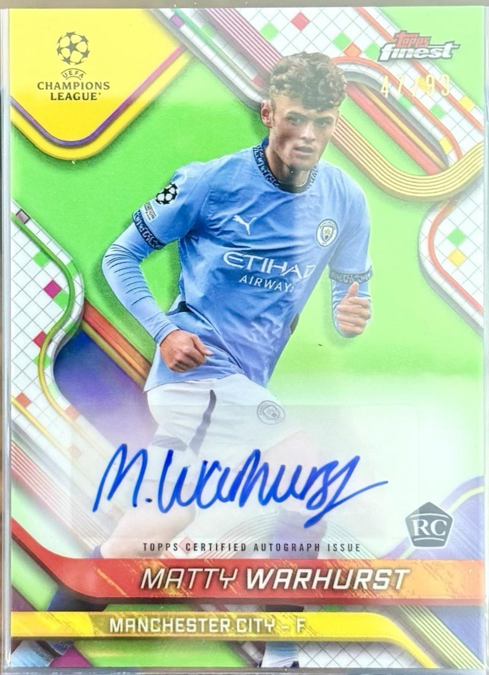 Matty Warhurst [Neon Green Refractor] #BA-MW