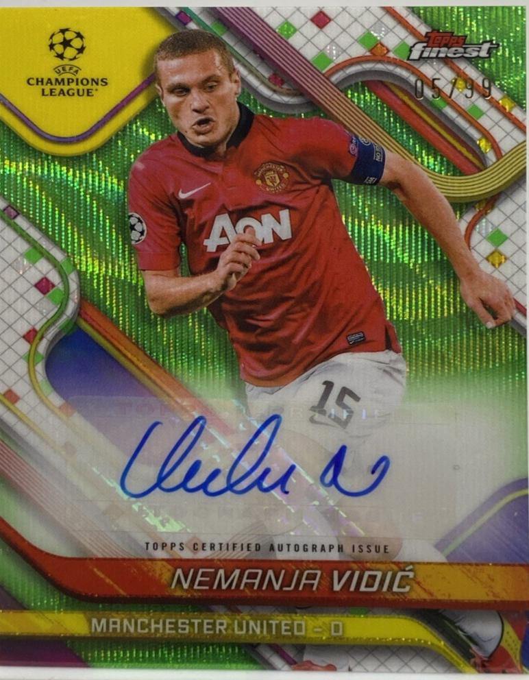Nemanja Vidic [Neon Green Refractor] #BA-NV