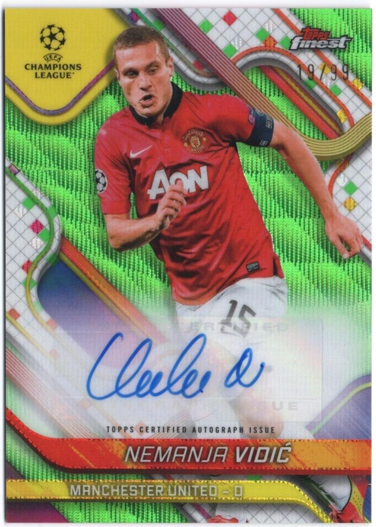 Nemanja Vidic [Neon Green Wave Refractor] #BA-NV
