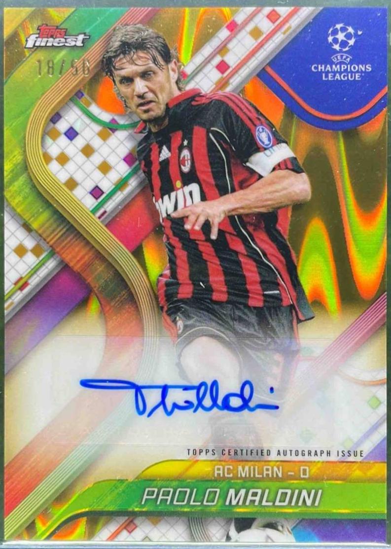Paolo Maldini [Gold Wave Refractor] #BA-PM