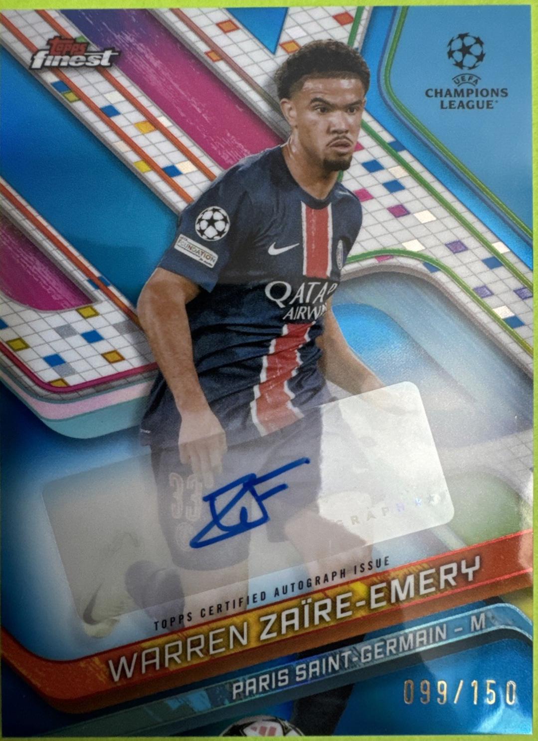 Warren Zaire-Emery [Blue Refractor] #BA-WZ