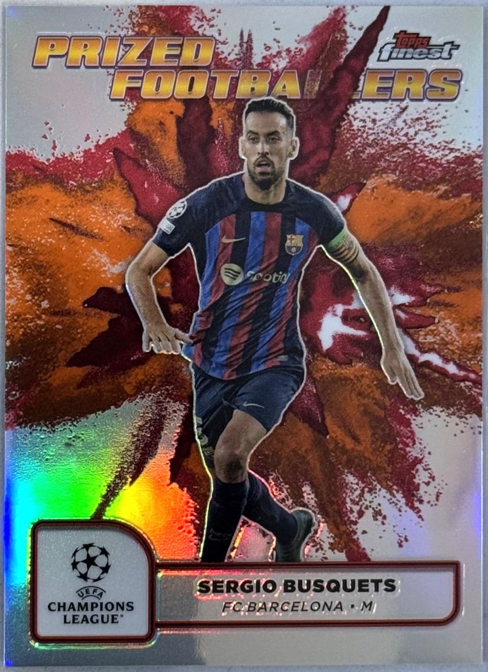 Sergio Busquets [Orange Red Refractor Fusion Variation] #PFF-15