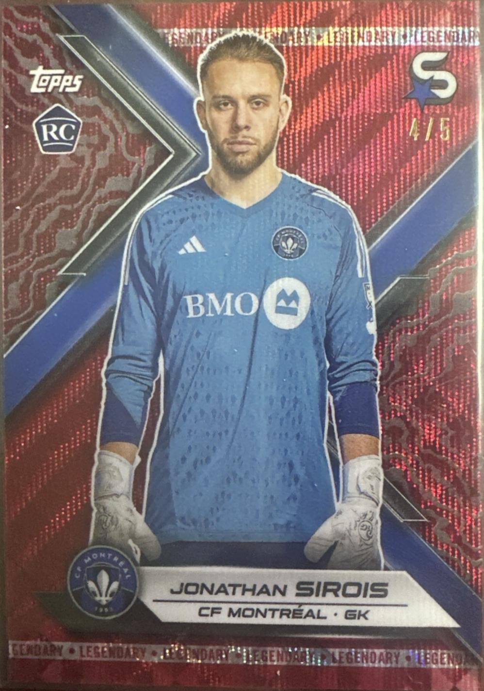 Jonathan Sirois [Legendary Red Wave Refractor Chrome] #98