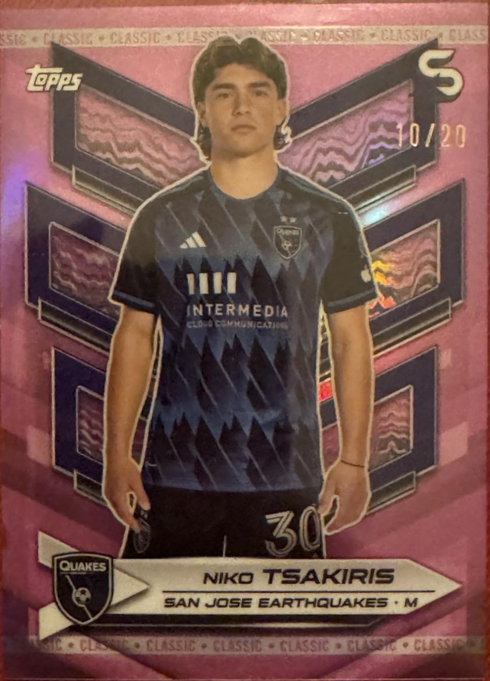 Niko Tsakiris [Classic Pink Refractor Chrome] #63